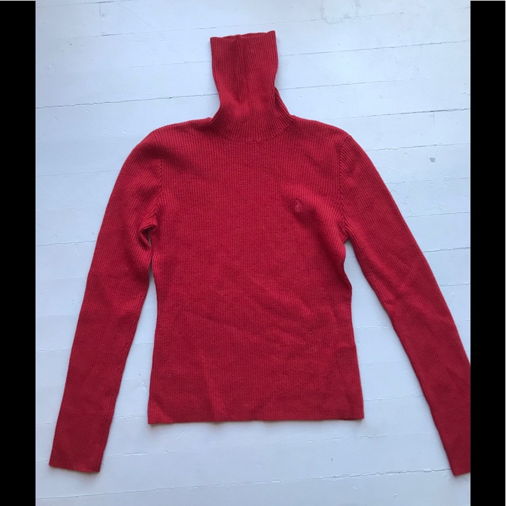 Ralph Lauren Red Turtleneck Sweater